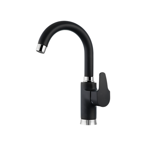 Anita Basin Mixer With Short Spout Black