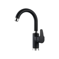 Anita Basin Mixer With Short Spout Black