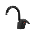 Arta Basin Mixer With Short Spout Black