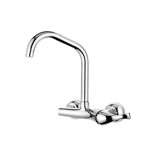 Wall Mounted Sink Mixer (With Sided Handle)