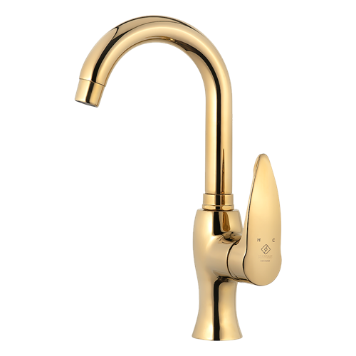 Parvaneh Basin Mixer With Short Spout Gold 