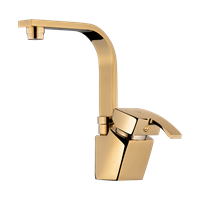 Arta Basin Mixer With Short Spout Gold
