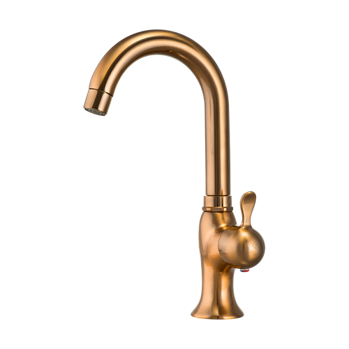 Tida Basin Mixer With Short Spout Rose Gold