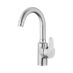 Anita Basin Mixer With Short Spout Steel