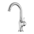 Tida Basin Mixer With Short Spout Steel