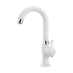 Tida Basin Mixer With Short Spout White