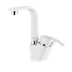 Arta Basin Mixer With Short Spout White