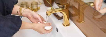 شیر روشویی نیلا طلایی