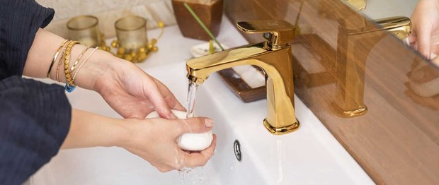 شیر روشویی نیلا طلایی